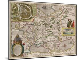 Map of Russia and Moscow (From: Theatrum Orbis Terrarum..), 1645-Willem Janszoon Blaeu-Mounted Giclee Print