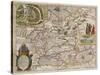 Map of Russia and Moscow (From: Theatrum Orbis Terrarum..), 1645-Willem Janszoon Blaeu-Stretched Canvas