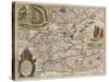 Map of Russia and Moscow (From: Theatrum Orbis Terrarum..), 1645-Willem Janszoon Blaeu-Stretched Canvas