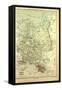 Map of Russia and Romania-null-Framed Stretched Canvas