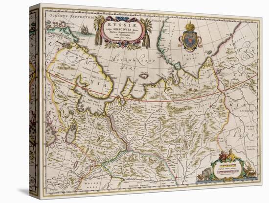 Map of Russia (From: Partes Septentrionalis Et Orientali), 1630S-Isaac Abrahamsz Massa-Stretched Canvas