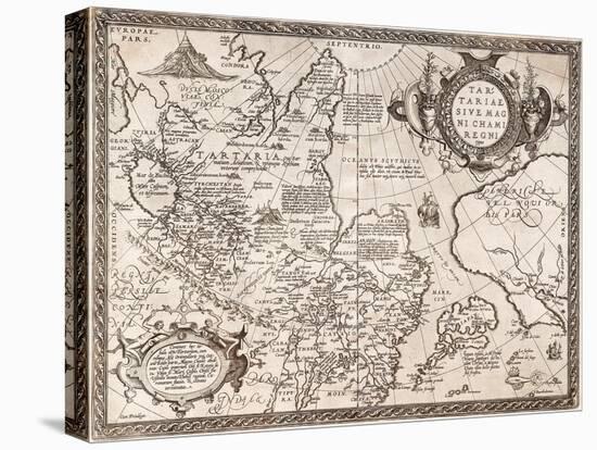 Map of Russia (From: Theatrum Orbis Terraru), 1598-Abraham Ortelius-Stretched Canvas