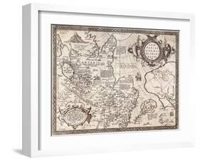 Map of Russia (From: Theatrum Orbis Terraru), 1598-Abraham Ortelius-Framed Giclee Print