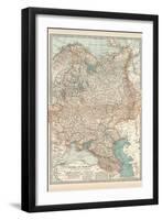 Map of Russia in Europe, with Poland and Finland-Encyclopaedia Britannica-Framed Art Print