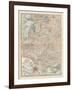 Map of Russia, Western and Southern Part. Inset of St. Petersburg and Environs-Encyclopaedia Britannica-Framed Art Print