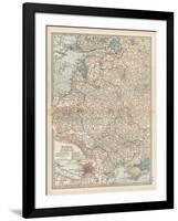 Map of Russia, Western and Southern Part. Inset of St. Petersburg and Environs-Encyclopaedia Britannica-Framed Art Print