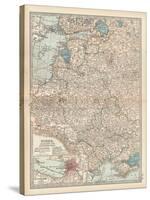 Map of Russia, Western and Southern Part. Inset of St. Petersburg and Environs-Encyclopaedia Britannica-Stretched Canvas