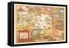 Map of Russia-Abraham Ortelius-Framed Stretched Canvas