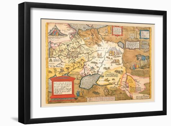 Map of Russia-Abraham Ortelius-Framed Art Print