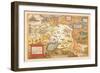 Map of Russia-Abraham Ortelius-Framed Art Print