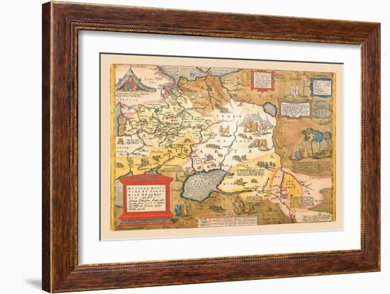 Map of Russia-Abraham Ortelius-Framed Art Print