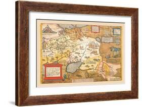 Map of Russia-Abraham Ortelius-Framed Art Print