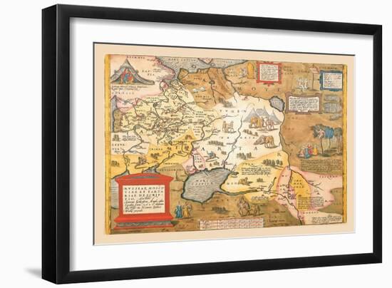 Map of Russia-Abraham Ortelius-Framed Art Print