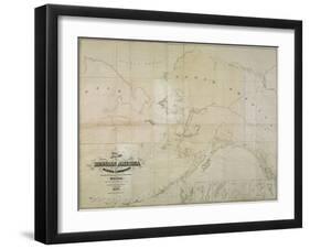 Map of Russian America or Alaska Territory, 1867-John Frederick Lewis-Framed Giclee Print