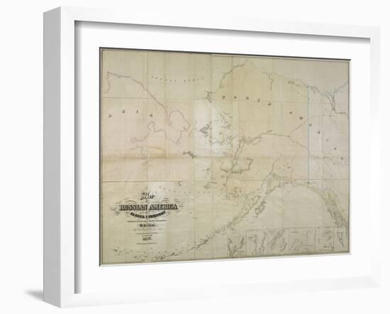 Map of Russian America or Alaska Territory, 1867-John Frederick Lewis-Framed Giclee Print