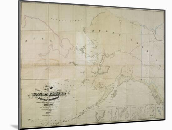 Map of Russian America or Alaska Territory, 1867-John Frederick Lewis-Mounted Giclee Print