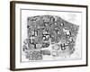 Map of Sainte-Genevieve Area, Paris, 1756-Jean De La Grive-Framed Giclee Print