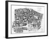 Map of Sainte-Genevieve Area, Paris, 1756-Jean De La Grive-Framed Giclee Print