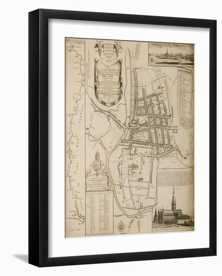 Map of Salisbury, 1751-William Naish-Framed Giclee Print