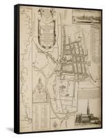 Map of Salisbury, 1751-William Naish-Framed Stretched Canvas
