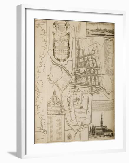 Map of Salisbury, 1751-William Naish-Framed Giclee Print