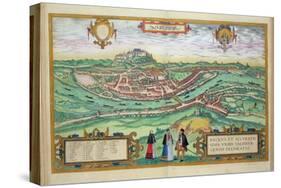 Map of Salzburg, from Civitates Orbis Terrarum by Georg Braun-Joris Hoefnagel-Stretched Canvas