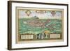 Map of Salzburg, from Civitates Orbis Terrarum by Georg Braun-Joris Hoefnagel-Framed Giclee Print