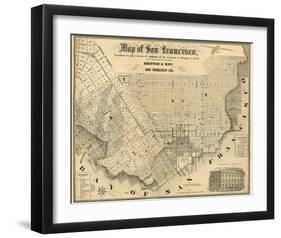 Map of San Francisco, c.1852-Britton & Rey-Framed Art Print