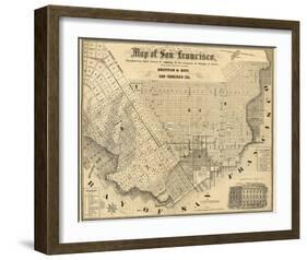 Map of San Francisco, c.1852-Britton & Rey-Framed Art Print