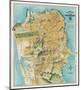 Map of San Francisco, California, 1912-August Chevalier-Mounted Giclee Print