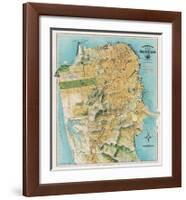 Map of San Francisco, California, 1912-August Chevalier-Framed Giclee Print