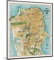 Map of San Francisco, California, 1912-August Chevalier-Mounted Giclee Print