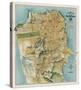 Map of San Francisco, California, 1912-August Chevalier-Stretched Canvas