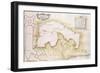 Map of Sansepolcro and its Fortress, Tuscany Region, Italy-null-Framed Giclee Print