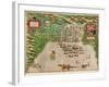 Map of Santo Domingo by Baptista Boazio-null-Framed Giclee Print