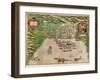 Map of Santo Domingo by Baptista Boazio-null-Framed Giclee Print