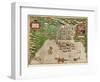 Map of Santo Domingo by Baptista Boazio-null-Framed Premium Giclee Print