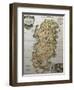 Map of Sardinia with City Map for Cagliari in Bottom Right Corner, Italy-null-Framed Giclee Print