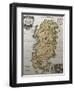 Map of Sardinia with City Map for Cagliari in Bottom Right Corner, Italy-null-Framed Giclee Print