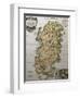 Map of Sardinia with City Map for Cagliari in Bottom Right Corner, Italy-null-Framed Giclee Print