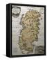 Map of Sardinia with City Map for Cagliari in Bottom Right Corner, Italy-null-Framed Stretched Canvas