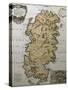 Map of Sardinia with City Map for Cagliari in Bottom Right Corner, Italy-null-Stretched Canvas