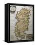Map of Sardinia with City Map for Cagliari in Bottom Right Corner, Italy-null-Framed Stretched Canvas