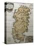 Map of Sardinia with City Map for Cagliari in Bottom Right Corner, Italy-null-Stretched Canvas