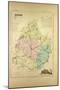 Map of Sarthe France-null-Mounted Giclee Print
