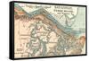 Map of Savannah (C. 1900), Maps-Encyclopaedia Britannica-Framed Stretched Canvas