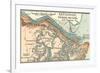 Map of Savannah (C. 1900), Maps-Encyclopaedia Britannica-Framed Art Print