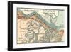 Map of Savannah (C. 1900), Maps-Encyclopaedia Britannica-Framed Art Print