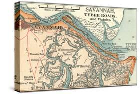 Map of Savannah (C. 1900), Maps-Encyclopaedia Britannica-Stretched Canvas