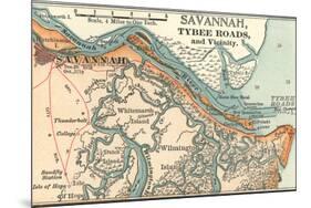 Map of Savannah (C. 1900), Maps-Encyclopaedia Britannica-Mounted Premium Giclee Print